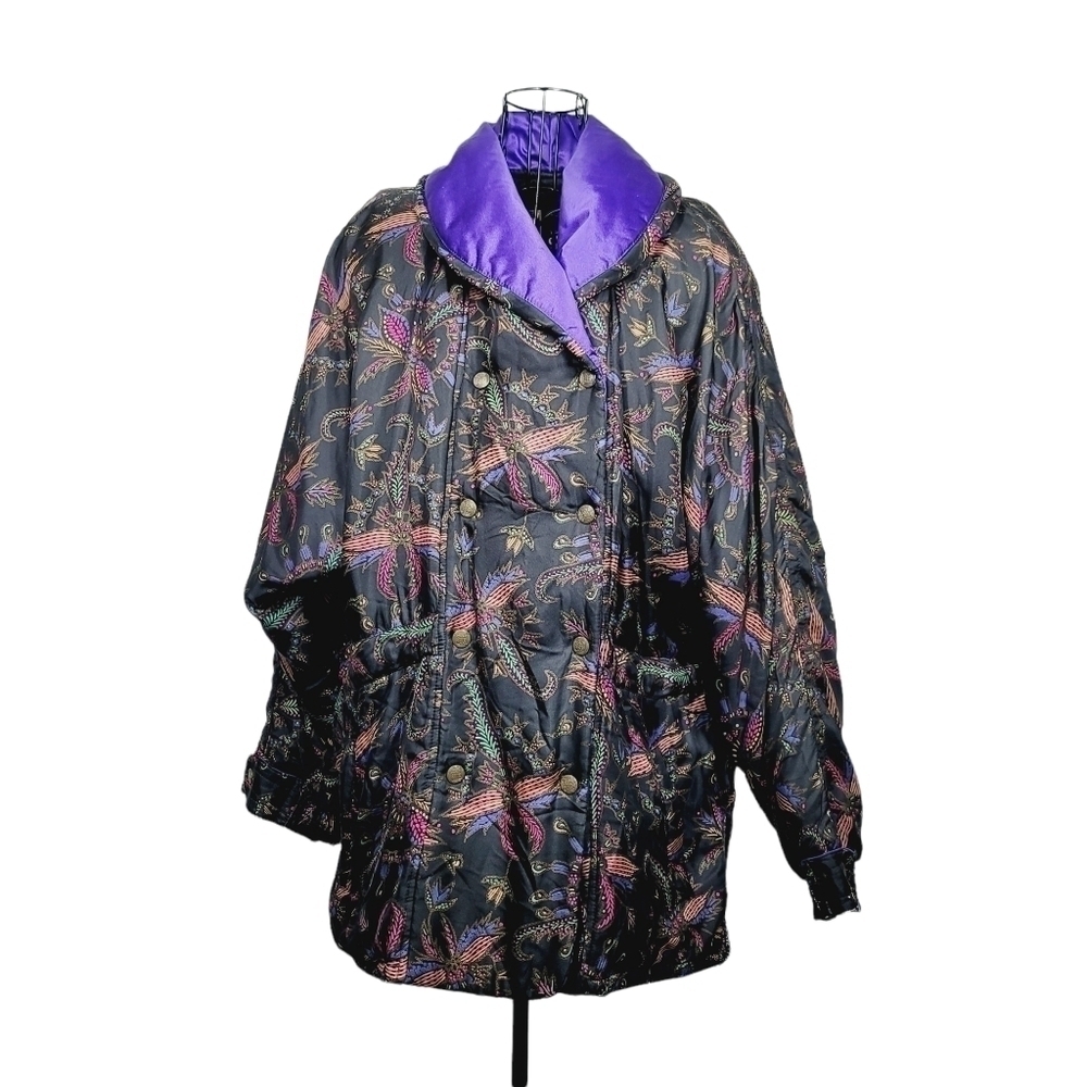 Skea 100% Silk 90s Vintage Ski Jacket - Picture 2 of 14